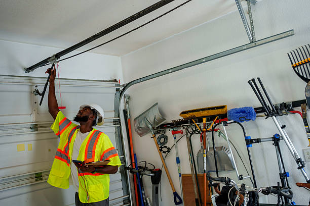 Professional Garage Door Roller Replacement technician working in Hudson, WI